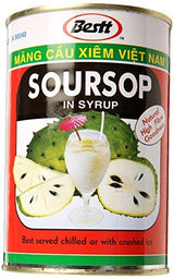 All Natural 100% Soursop Pulp in Syrup (Graviola Pulp Raw/uncut) - 15oz (Pack of 6) - Mighty Depot