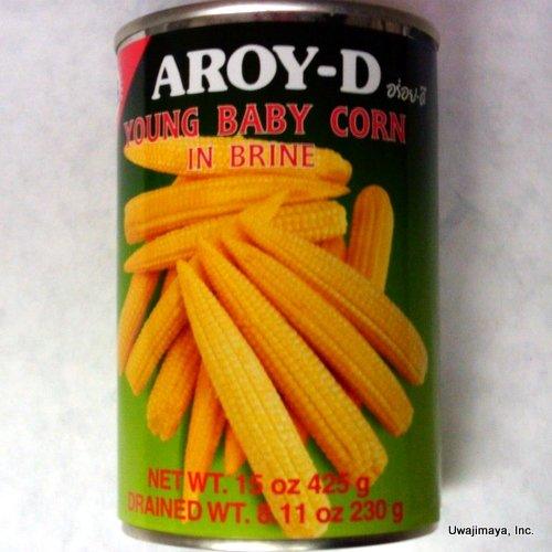 Aroy-D - Young Baby Corn in Brine (Net Wt. 15 Oz.)