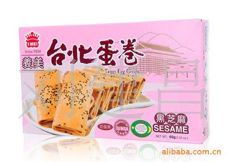 I Mei Taipei Egg Crisps (Sesame) 2.33 Oz(PACK OF 2) - Mighty Depot