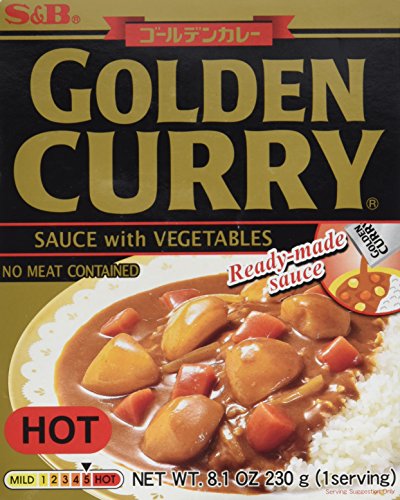 S&B Golden Curry Sauce with Vegetables, Hot, 8.1 oz