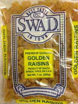 Swad Premium Quality Golden Raisins 7 Oz., 200g, Indian Groceries - Mighty Depot