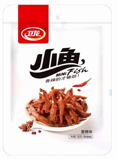 Wei Long Spicy Spiced Fried little Fish Snack 150g