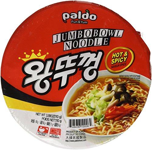 Paldo Spicy Jumbo Bowl Noodle 3.88 Oz (Pack of 12) - Mighty Depot