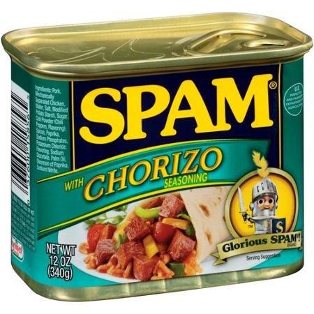 Spam, Canned Meat, with Chorizo Seasoning, 12 Oz (Pack of 3) - Mighty Depot