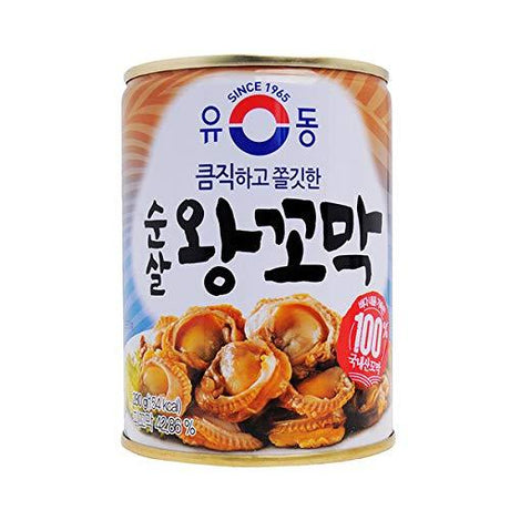 YooDong Korean Canned Bai Top Shell/ Cockle 유동 골뱅이/왕꼬막 9.87oz, 1 Can (왕꼬막&골뱅이 Combo) - Mighty Depot