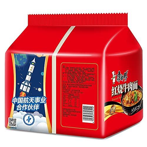 康师傅 方便面 红烧 袋面 泡面 五连包 休闲零食 - Mighty Depot