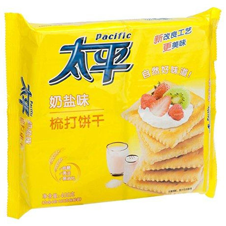 太平 梳打饼干 奶盐味 400g苏打饼干咸味饼干零食(新老包装随机发货) Taiping Card Biscuit Milk Salt 400g Soda Biscuit Salty Biscuit Snacks (Random Delivery of Old and New Packages) - Mighty Depot