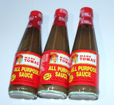 Mang Tomas All Purpose Sauce Pack of Three Hot & Spicy 11.64 Oz Per Bottle