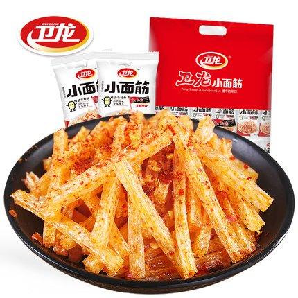 卫龙 休闲零食 小面筋香辣味辣条 怀旧零食90后特色小吃 280g/袋 Weilong Recreational Snacks Small Gluten Spicy Hot Nostalgia Snacks 280g/bag - Mighty Depot