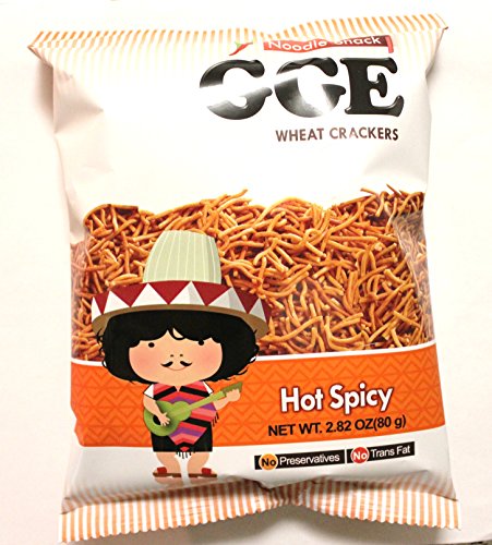 Wei Lih GGE Wheat Crackers Hot Spicy, 2.82 Oz (Pack of 5)