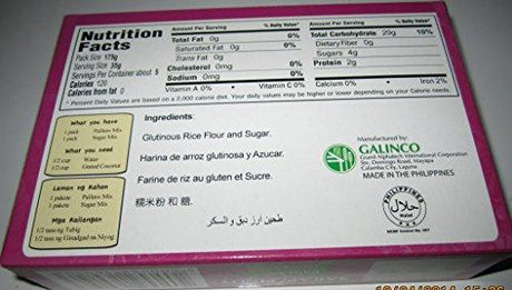 Galinco Sarap Pinoy Palitaw Rice Dumpling Ready Mix Pack of 3 Boxes 6.17 Oz Per Pack - Mighty Depot