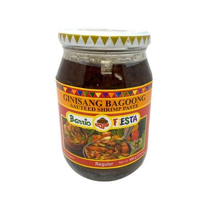 Barrio Fiesta Ginisang Bagoong Sauted Shrimp Paste Regular Pack of Two 17 Oz Per Jar