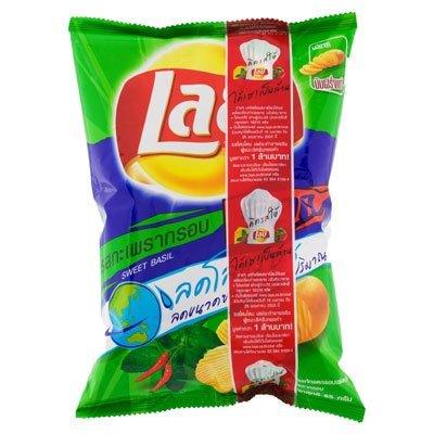 LAYS CHIPS SWEET BASIL FLAVOURED 80 G. - Mighty Depot