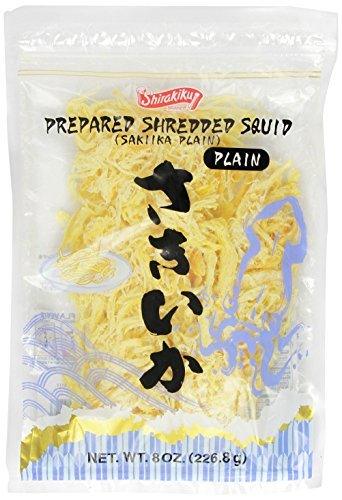 Shirakiku Prepared Shredded Squid Dried Squid Plain Flavor, 8 Ounce-SET OF 2 - Mighty Depot
