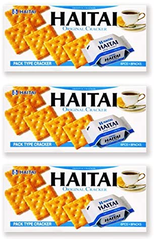 Haitai Original Crackers, Original Flavor - 7 Pack (3 Boxes)