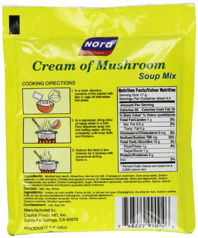 Nora Cream of Mushroom Soup Mix, 2.68-Ounce (Pack of 6)