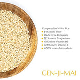 Gen-Ji-Mai Quick Cooking Brown Rice for Meal Prep and Bulk Cooking - Gluten-Free, Vegan, Paleo, Non-Allergenic with 64% more Fiber - Soft and Chewy Texture (4.40 lb bag) - Mighty Depot