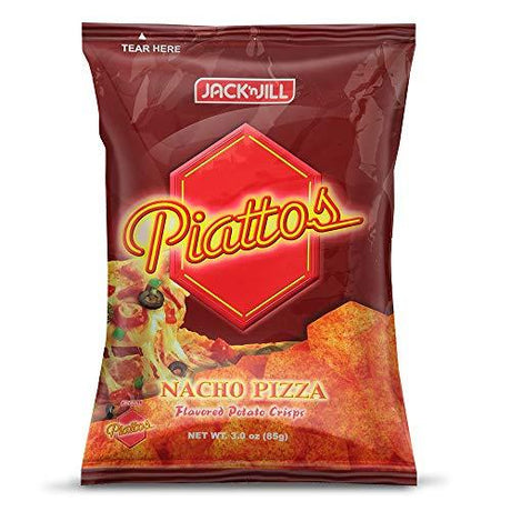 Jack'n Jill Piattos Flavored Potato Crisps 3 Oz (Pack of 4) (Nacho Pizza) - Mighty Depot