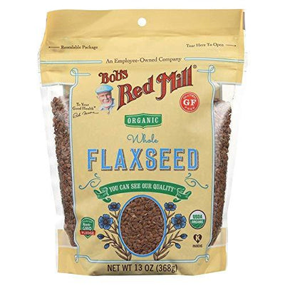 Bob's Red Mill Organic Brown Flaxseeds, Resealable Stand up Bag, 13 OZ