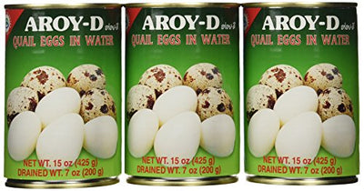 Aroy-D Quail Eggs in Water 15 oz - Pack of 6