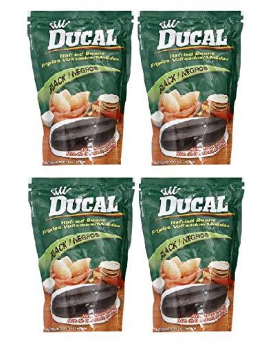 DUCAL Frijoles Negros Volteados Molidos (Doy Pack) 4 PACK 400 gr. c/u | Refried Black Beans (Doy Pack) 4 PACK 14.1 oz. each. - Mighty Depot