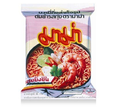 Mama Shrimp Tom Yum Flavor Instant Noodles From Thailand (5 bags)