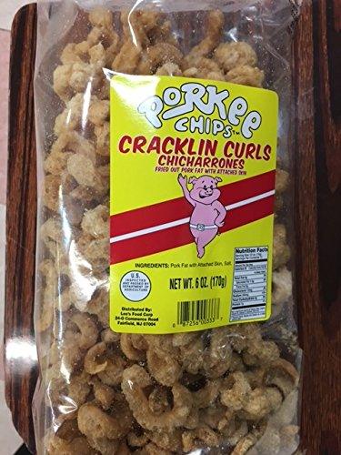 Pork Fat w/Attached Skin Salt Porkee Chips Chicharrones 6 Oz Pack of 2 - Mighty Depot