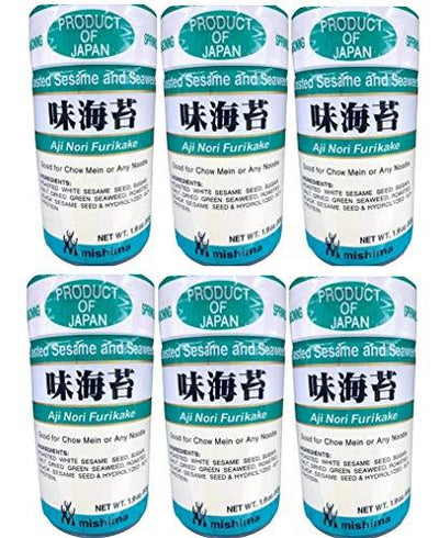 Mishima Aji Nori Furikake (Seasoned Mix), 1.09 Oz (Pack of 6 (1.9 oz x 6 Pack))