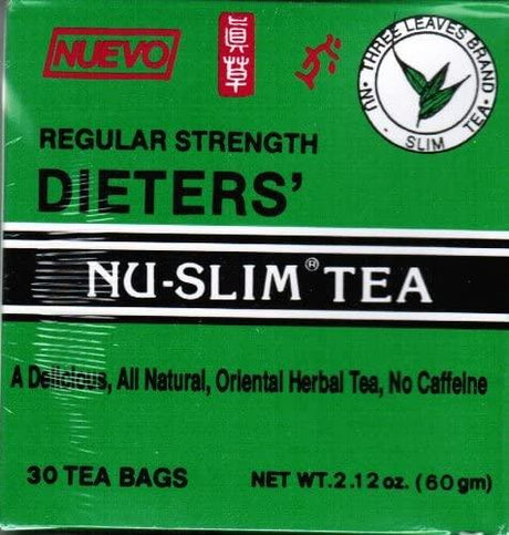 Nu-Slim Regular Strength Dieters' Tea - 30 Tea Bags - Mighty Depot