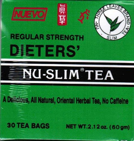 Nu-Slim Regular Strength Dieters' Tea - 30 Tea Bags - Mighty Depot