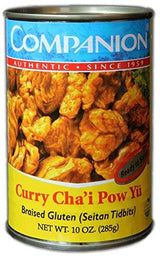 Companion - Curry Braised Gluten Seitan Tidbits, 10 oz. Can (Pack of 6) - Mighty Depot
