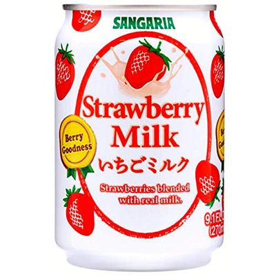 Japanese Sangaria Rich and Creamy Milk Tea Can 8.96 Fl oz (Strawberry, 24 Cans)