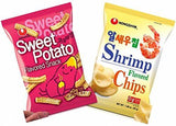 Nongshim Sweet Potato Snack, Shrimp Flavored Chips - Combo Pack (2 bags) - Mighty Depot