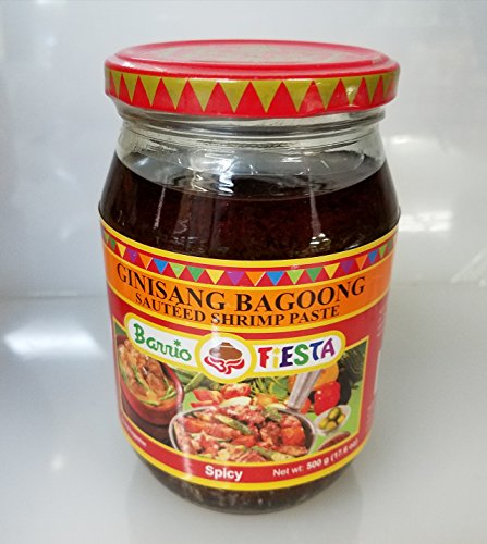 Barrio Fiesta Ginisang Bagoong Sauted Shrimp Paste Spicy Pack of Two 17 Oz Per Jar