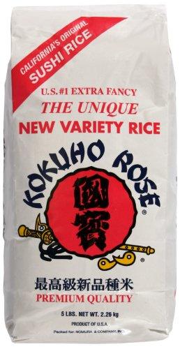 Kokuho Rose Rice, 5 Pound (Pack of 8)