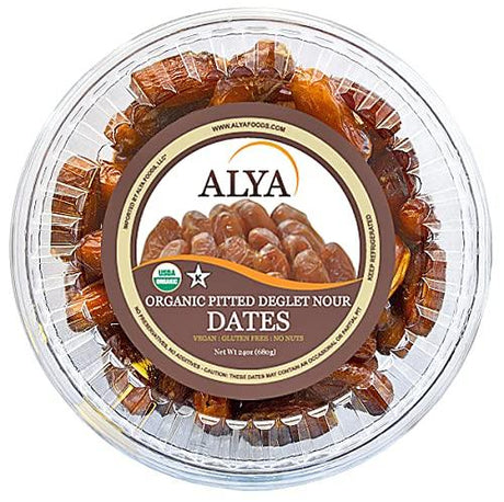 Alya Foods Organic Pitted Deglet Noor Dates 24oz - Mighty Depot