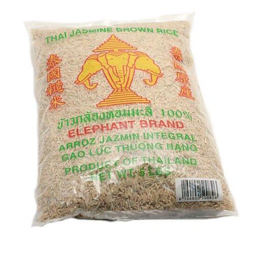 Three elephant brand brown jasmine rice 5lbs