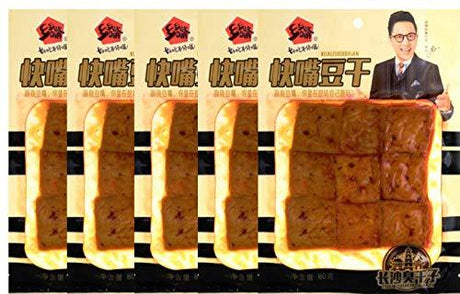 KuaiZuiDouGan snack square dried Bean curd (ChangSha Smelly, 5 Packs) - Mighty Depot