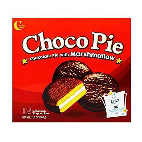 Crown Choco Pie With Marshmallow 1case, 30gx12 초코파이 - Mighty Depot