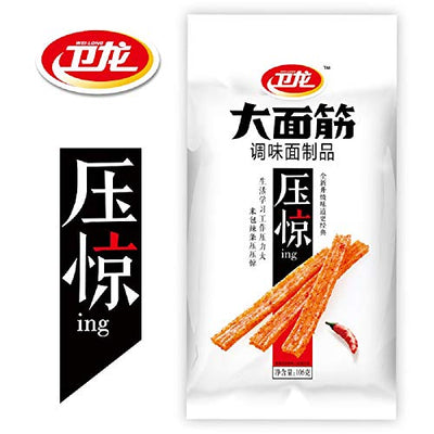 卫龙 大面筋 辣条 Wei Long Latiao Spicy Gluten 106g (Pack of 5)