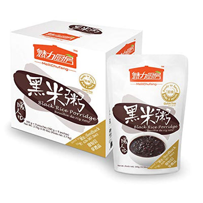 Tohkin Food USA Ready-to-serve Black Rice Porridge, Box (300g x 9 pouch)