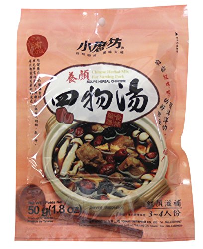 小磨坊養顏四物湯 Chinese herbal Mix for Stewing Pork soup 1.8 oz (Pack of 6)