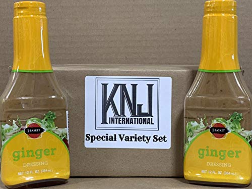 J-basket Ginger Dressing 12oz by KNJ International (Pack of 3)