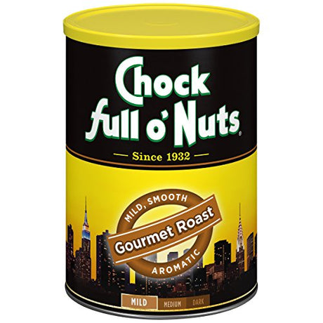 Chock Full o'Nuts Coffee, Gourmet Roast Ground, 11 Ounce - Mighty Depot