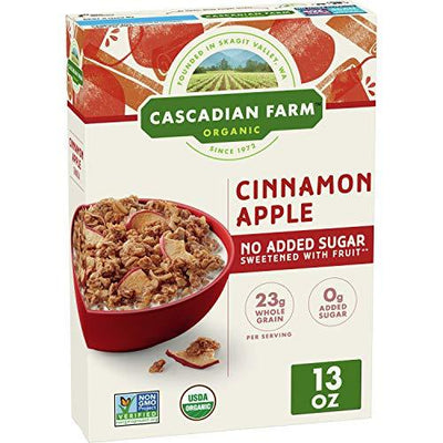 Cascadian Farm Organic Granola, Cinnamon Apple, No Added Sugar, 13 oz