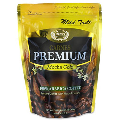 Carnes Premium Instant Coffee 100% Arabica Coffee (Mocha, 7oz_1 pack)