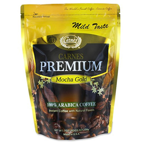 Carnes Premium Instant Coffee 100% Arabica Coffee (Mocha, 7oz_1 pack) - Mighty Depot