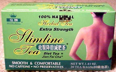 Royal King Slimline Diet Extra Strength Herbal Tea 100% Natural No Caffeine No Preservatives 20 Tea Bags