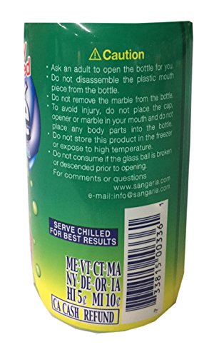 Sangaria Ramune Premium Carbonated Soft Drink 6.76 fl oz per Bottle (Melon, 6 Bottle)
