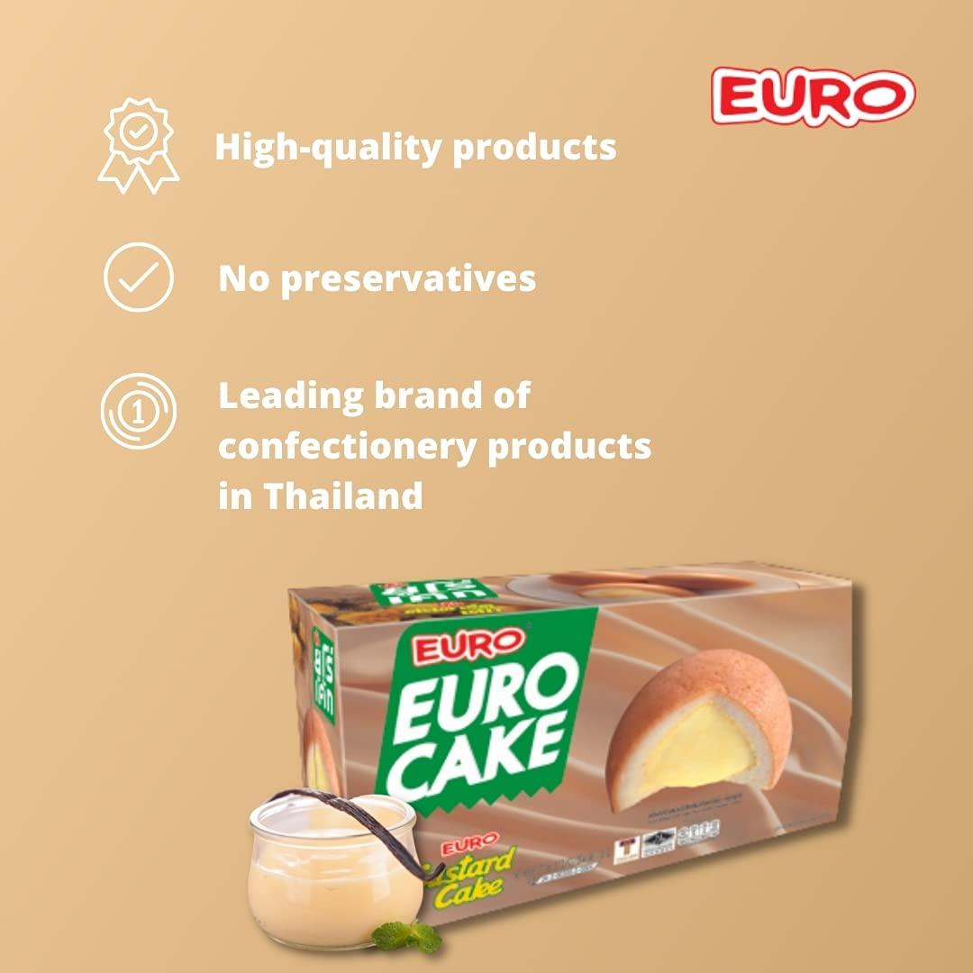 Euro cake custard flavour cupcake snack 17 g x 12 packs - Mighty Depot